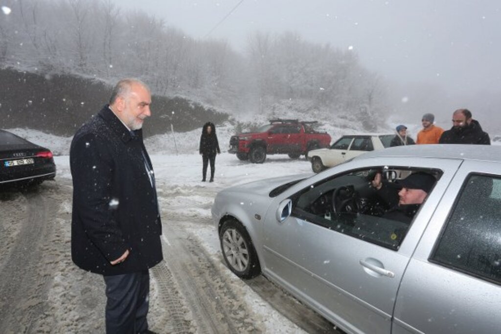 Samsun'un ilçelerinden kar manzaraları