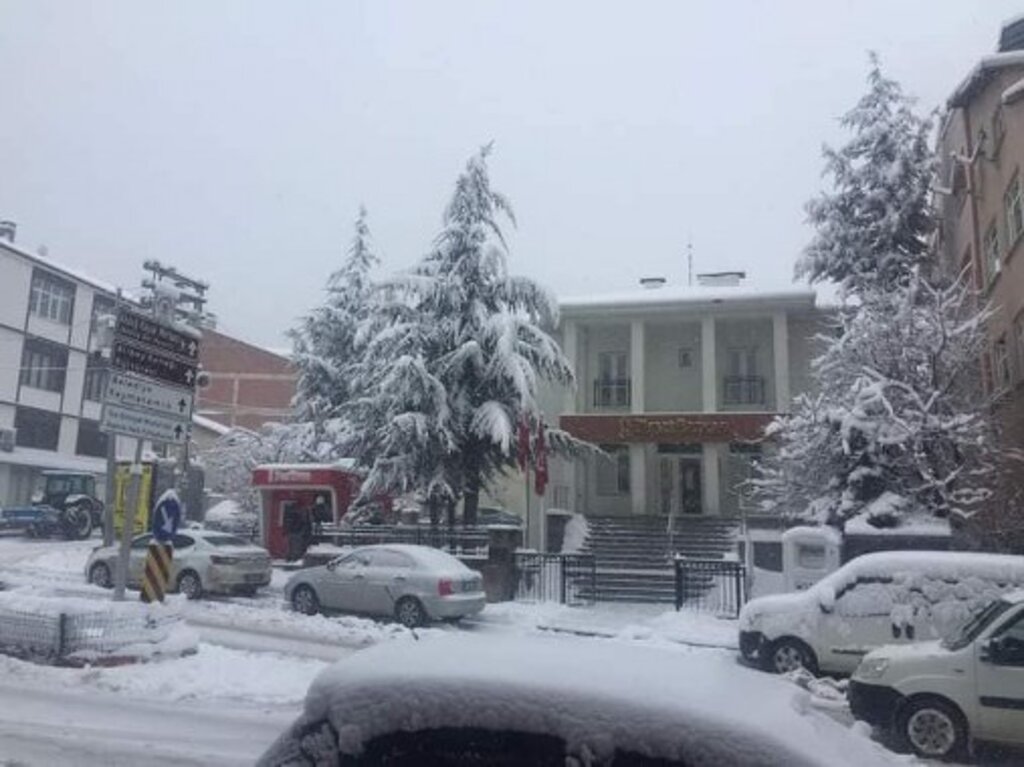 Samsun'un ilçelerinden kar manzaraları