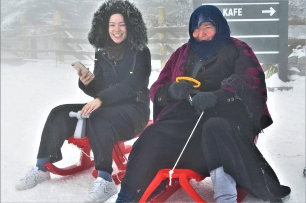 Samsun'un ilçelerinden kar manzaraları