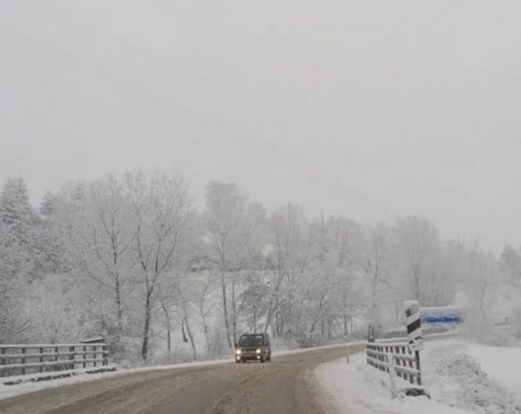 Samsun'un ilçelerinden kar manzaraları