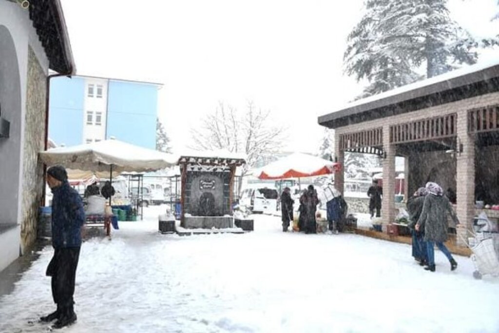 Samsun'un ilçelerinden kar manzaraları