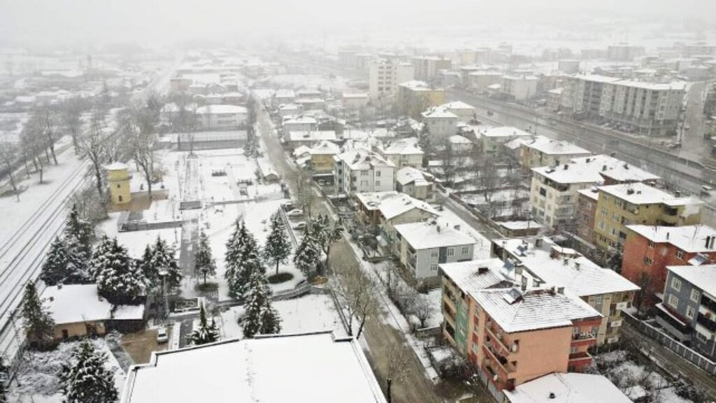 Samsun'un ilçelerinden kar manzaraları