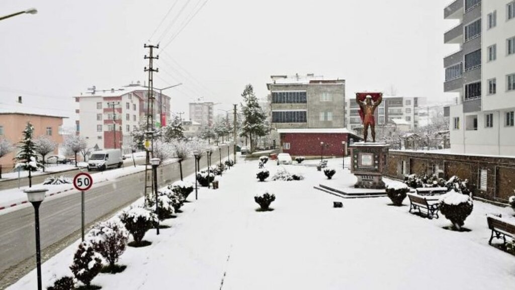 Samsun'un ilçelerinden kar manzaraları