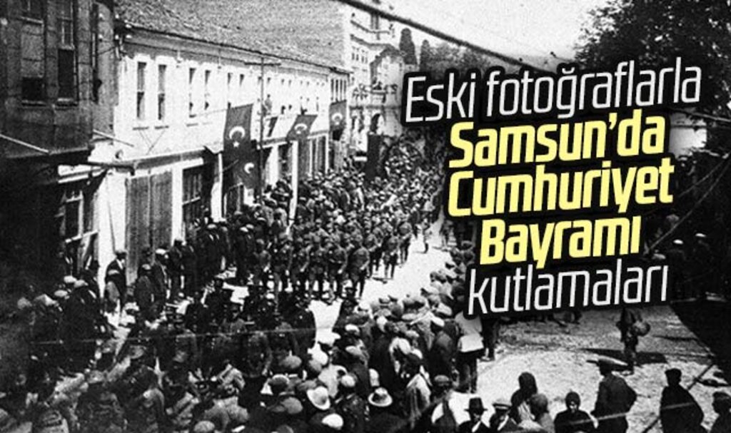 Samsun'da Cumhuriyet Bayramı'nın 10'uncu Yıl Kutlamaları eski fotoğraflar