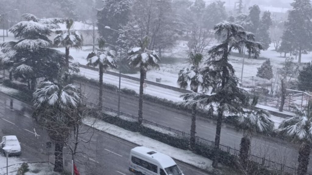 Samsun'a kar yağdı! Samsun'dan kar fotoğrafları