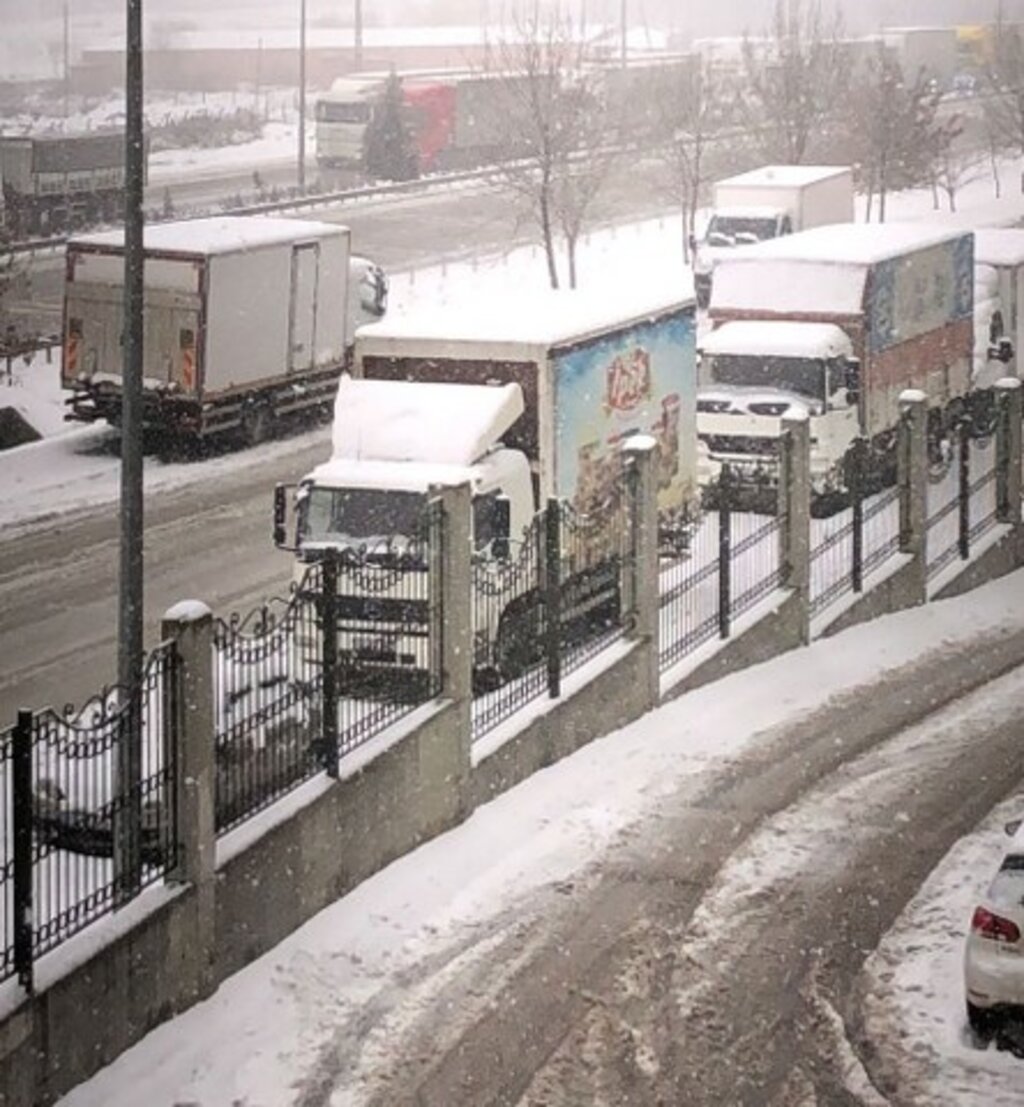 Samsun'da karın üzerine Zeytin Dalı yazıldı! Samsun'dan kar fotoğrafları
