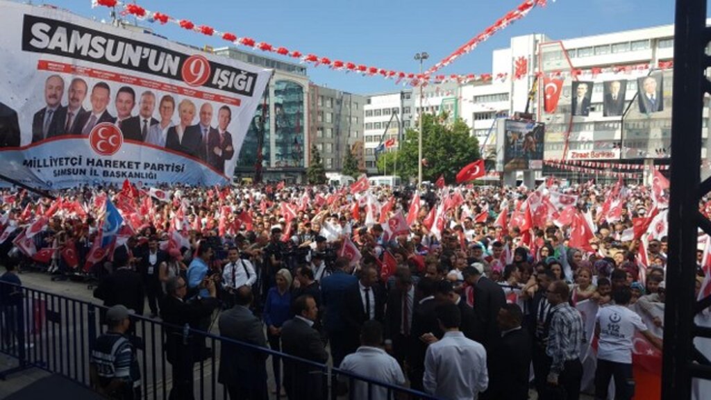 Devlet Bahçeli'nin 24 Haziran seçimi Samsun mitinginden fotoğraflar