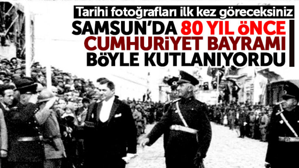Samsun'da 80 yıl önce Cumhuriyetin 15'inci yılı kutlamaları