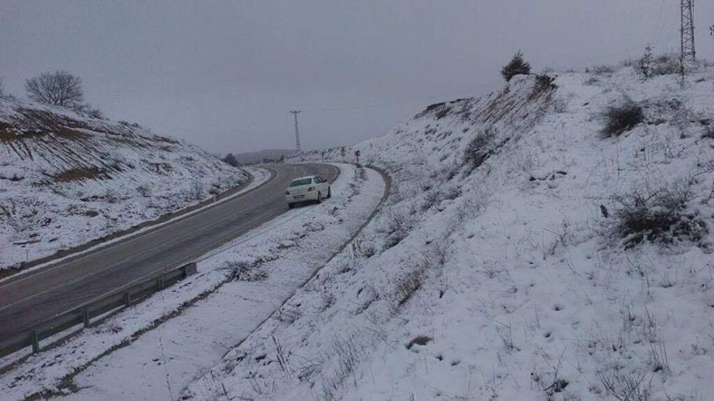 Samsun'da kartpostallık kar görüntüleri