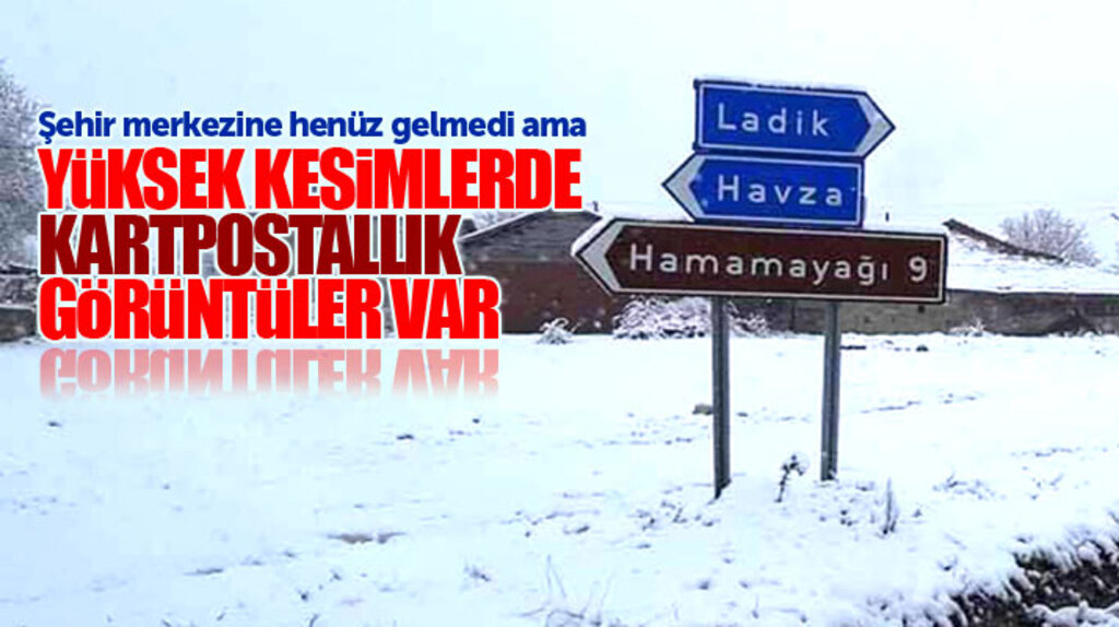 Samsun'da kartpostallık kar görüntüleri