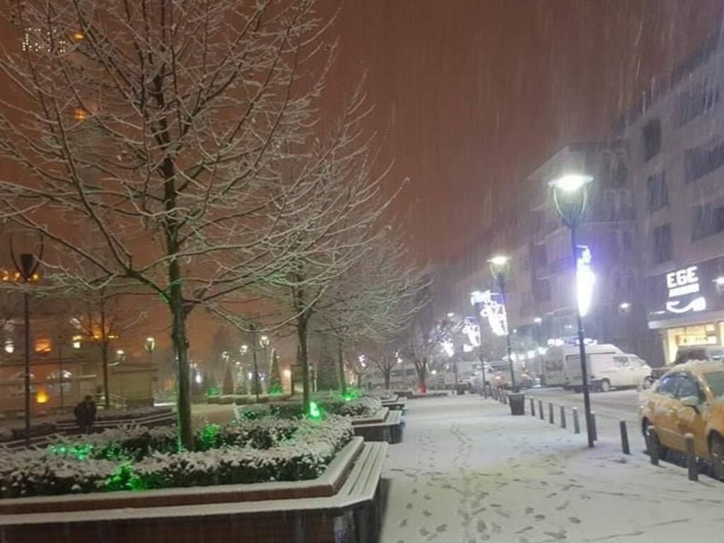 Samsun'un ilçelerinden kar manzaraları