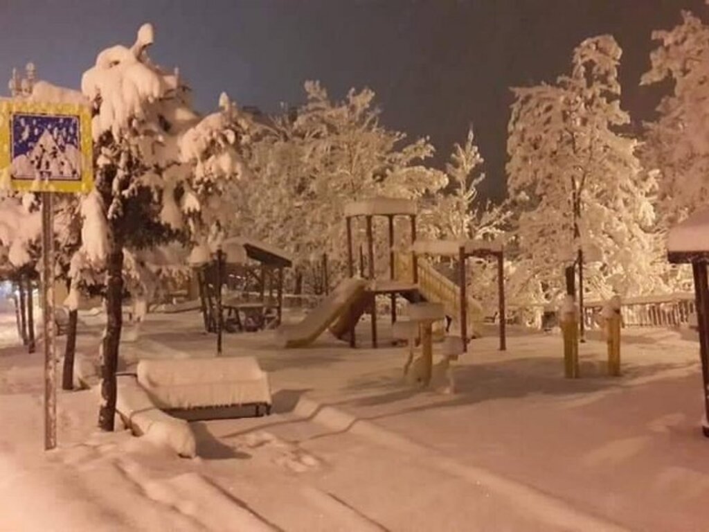 Samsun'un ilçelerinden kar manzaraları