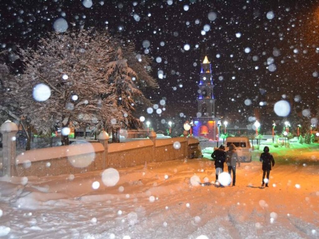Samsun'un ilçelerinden kar manzaraları