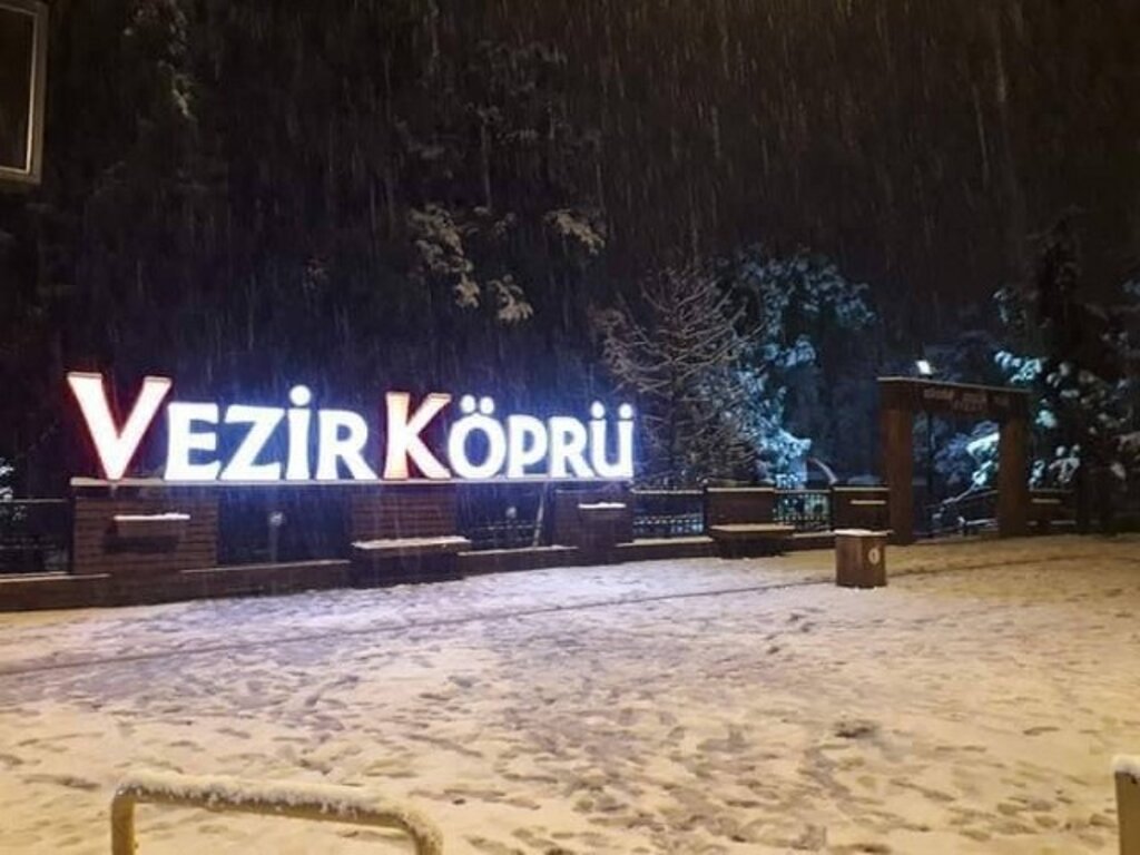 Samsun'un ilçelerinden kar manzaraları