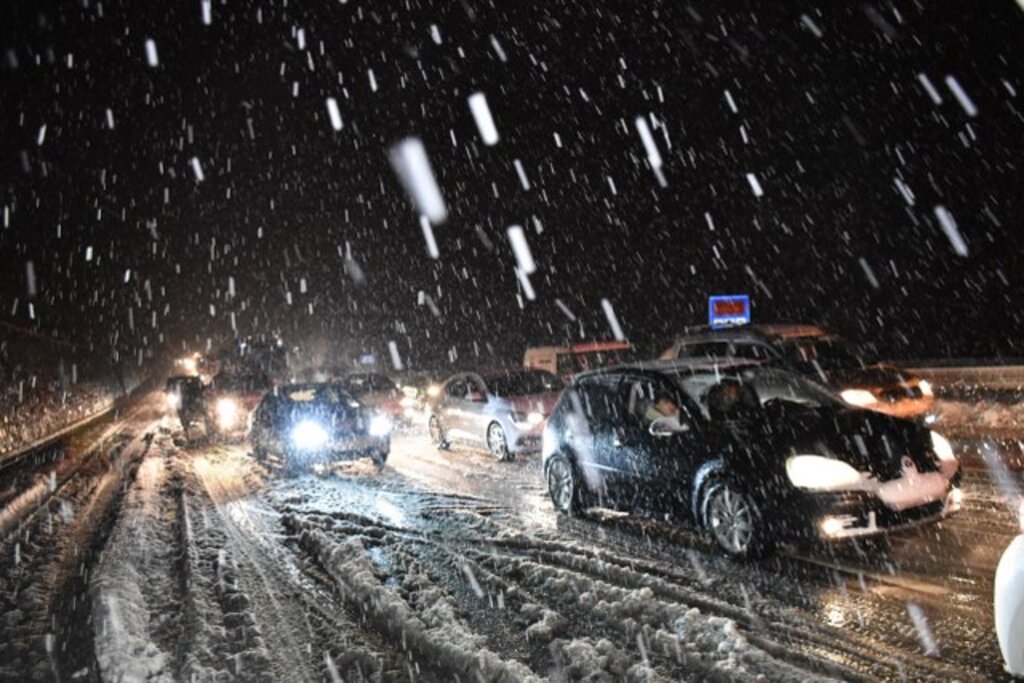 Samsun'un ilçelerinden kar manzaraları