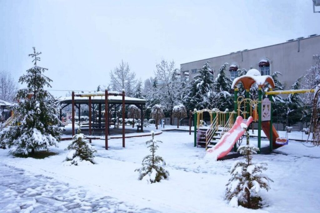 Samsun'un Vezirköprü ilçesinden kartpostallık kar manzaraları