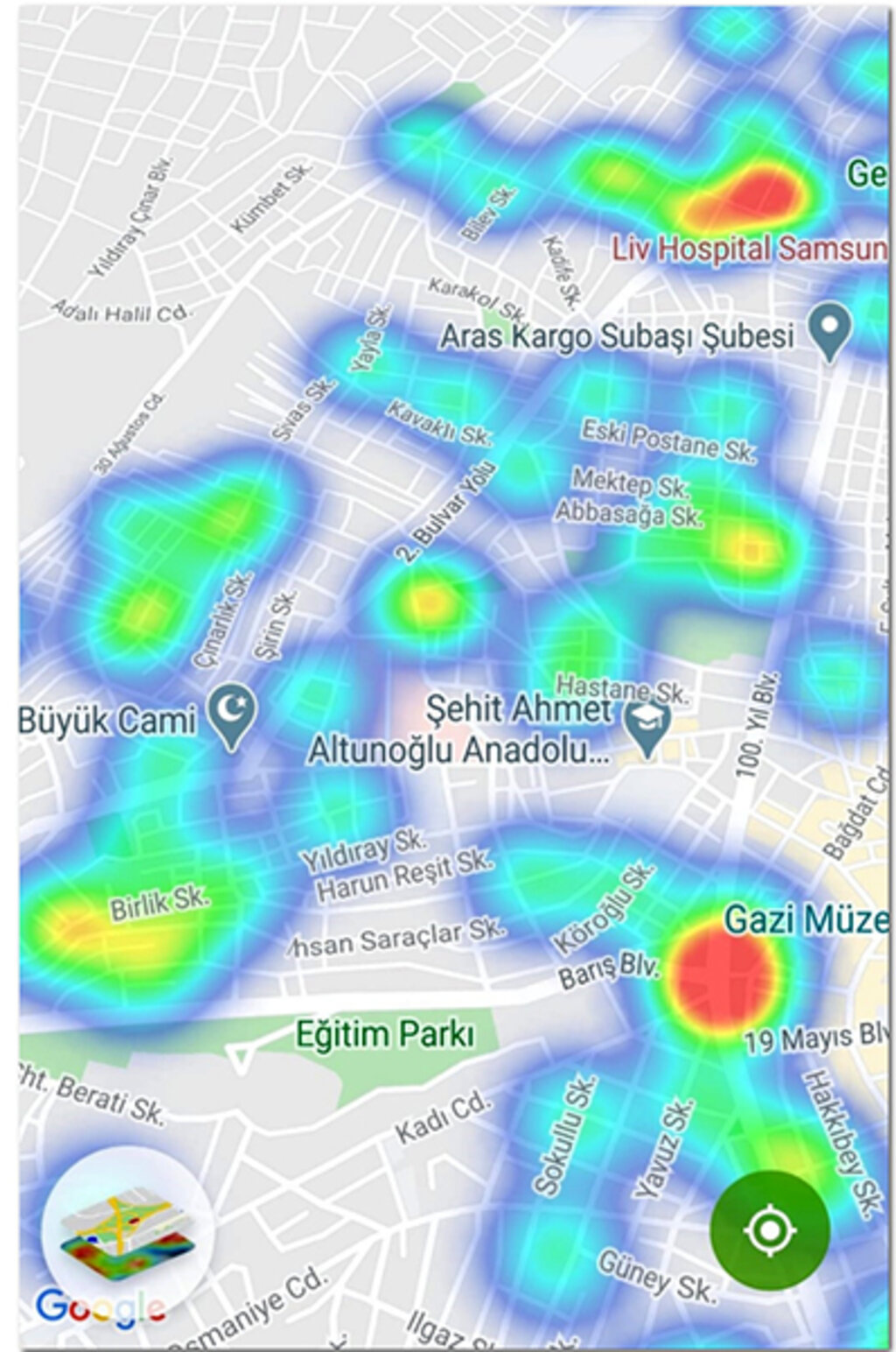 Samsun'un ilçe ilçe Korona Virüs yoğunluğu 