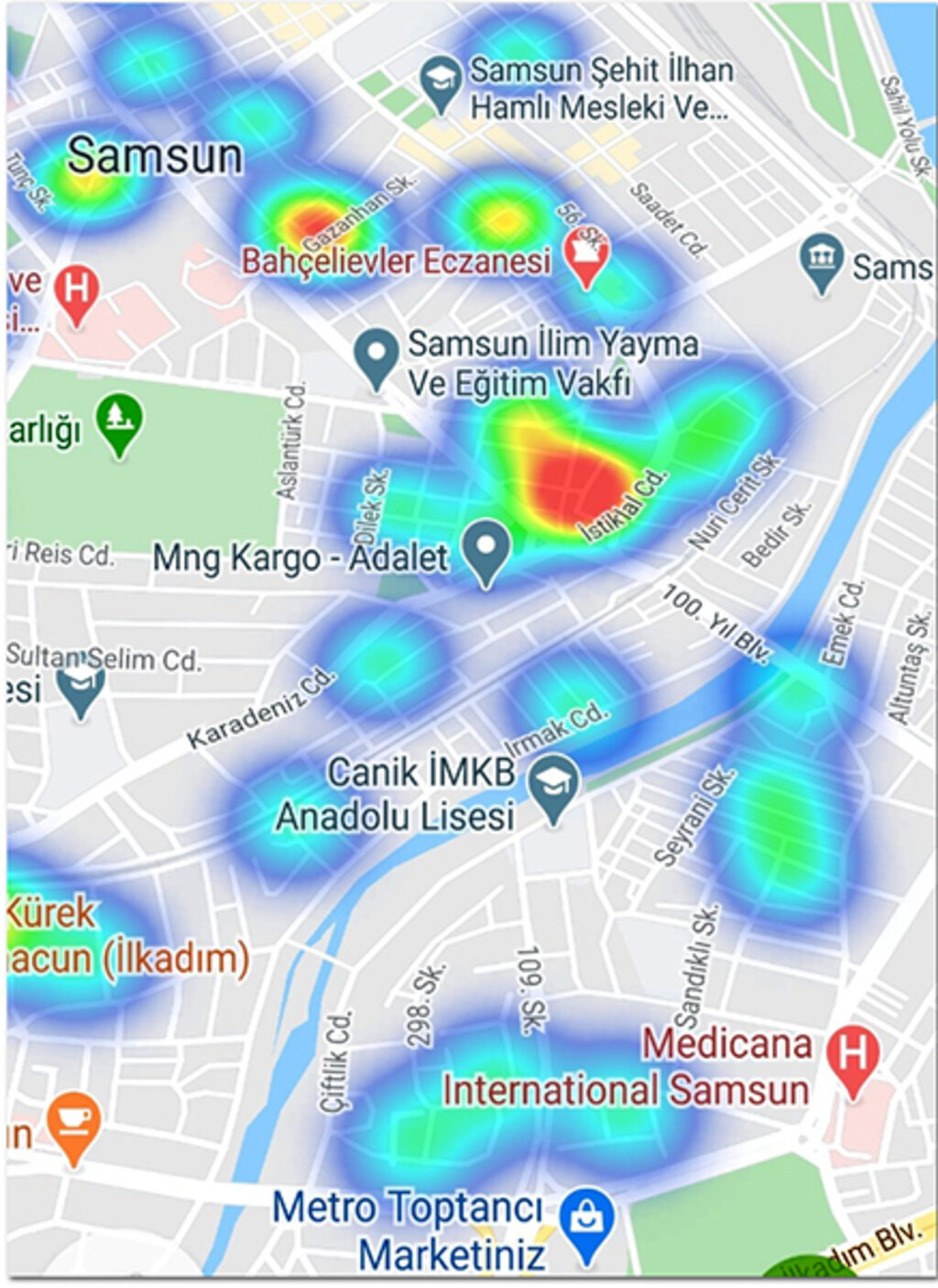 Samsun'un ilçe ilçe Korona Virüs yoğunluğu 