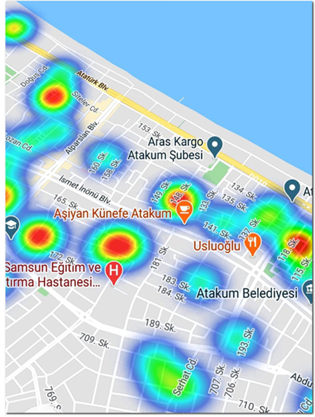 Samsun'un ilçe ilçe Korona Virüs yoğunluğu 