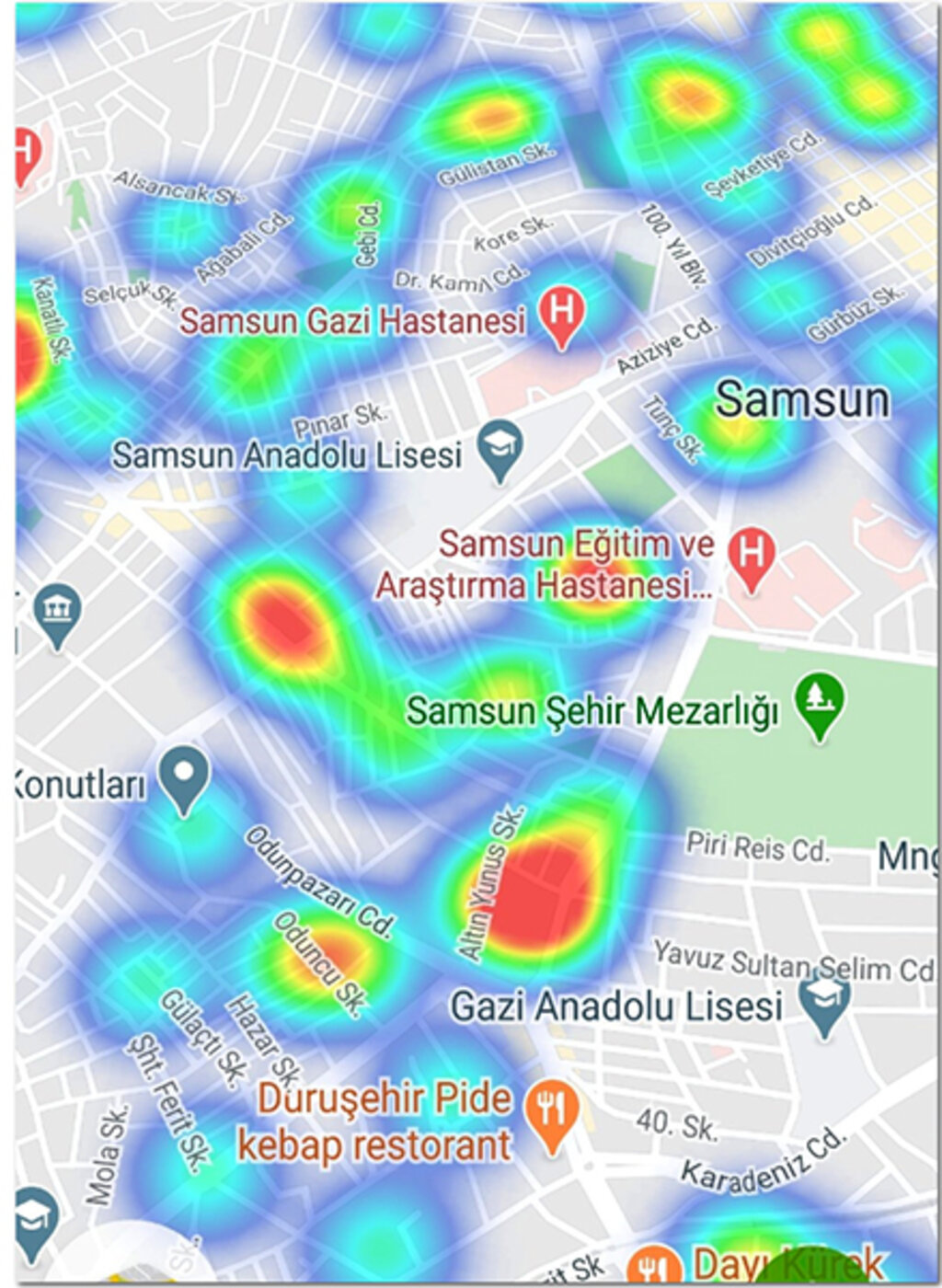 Samsun'un ilçe ilçe Korona Virüs yoğunluğu 