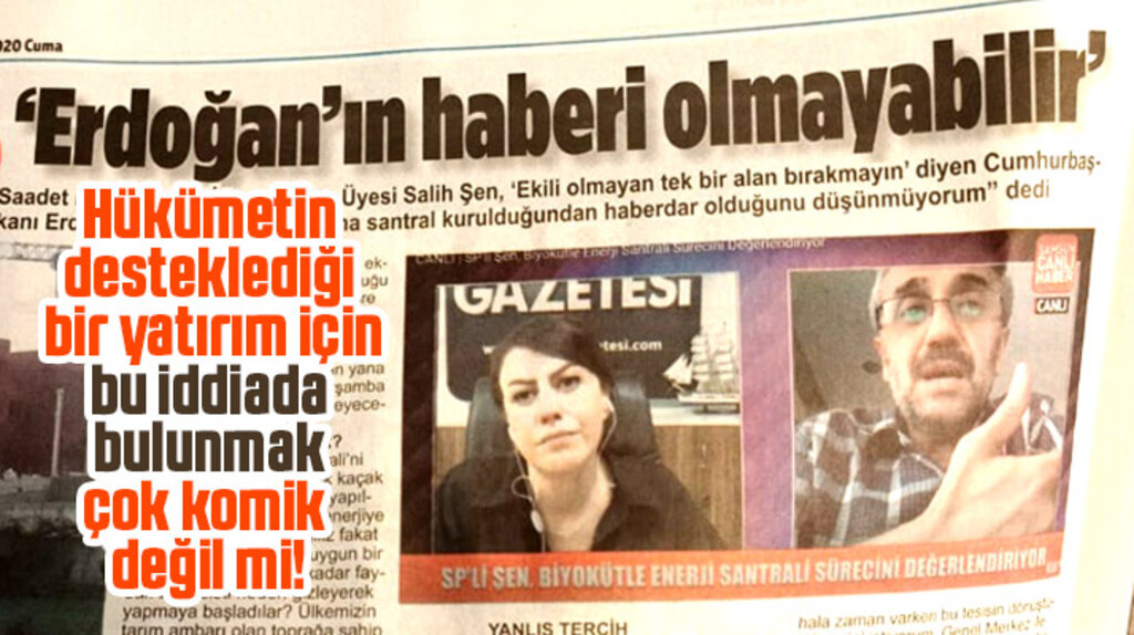 Erdoğan'ın Biyokütle Santralinden haberdar olmadığı iddiası komik kaçtı