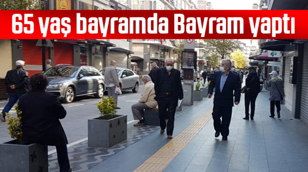 Samsun'da 65 yaş üstü Ramazan Bayramının ilk günü izin kapsamında sokaklara çıktı