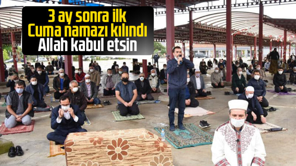 Samsun'da 3 ay sonra camilerde ilk Cuma namazı kılındı