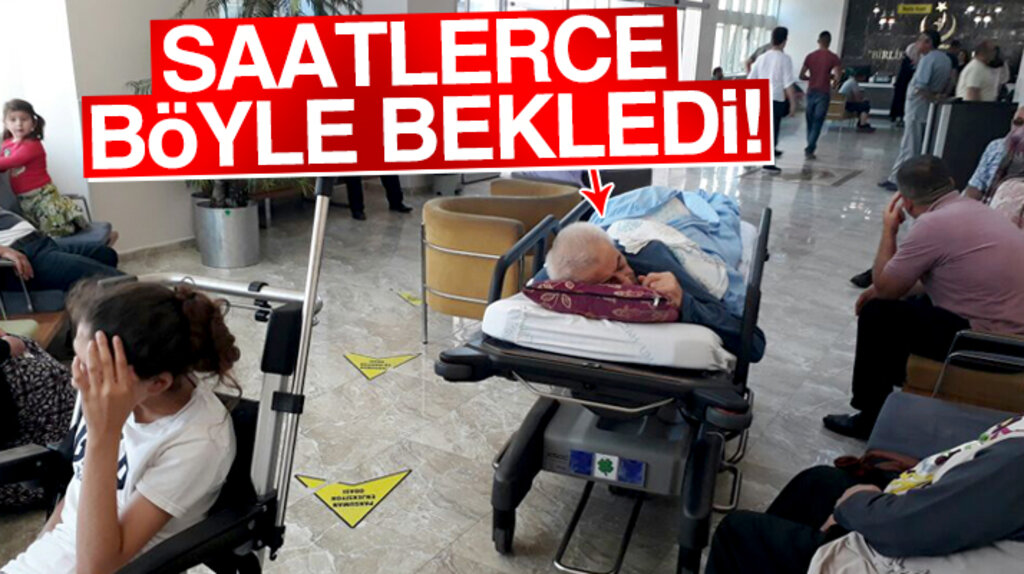 Samsun Eğitim Araştırma Hastanesi acilinde yaşlı adam saatlerce sedye üzerinde bekletildi