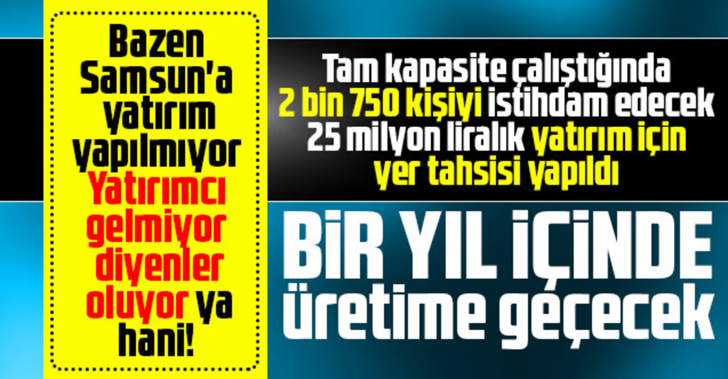 Samsun Havza OSB'ye 25 milyon liralık tatlı börek fabrikaları için yer tahsisi yapıldı
