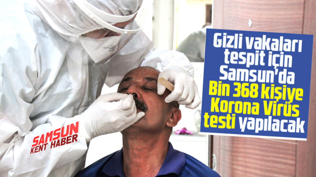 Samsun'da bin 368 kişiye uygulanacak Korona Virüs testi çalışmaları başladı