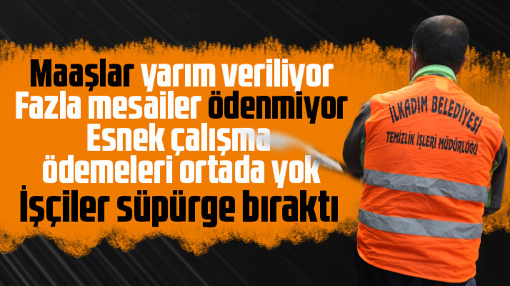İlkadım Belediyesinde maaş ve fazla mesailerini alamayan işçiler iş bıraktı