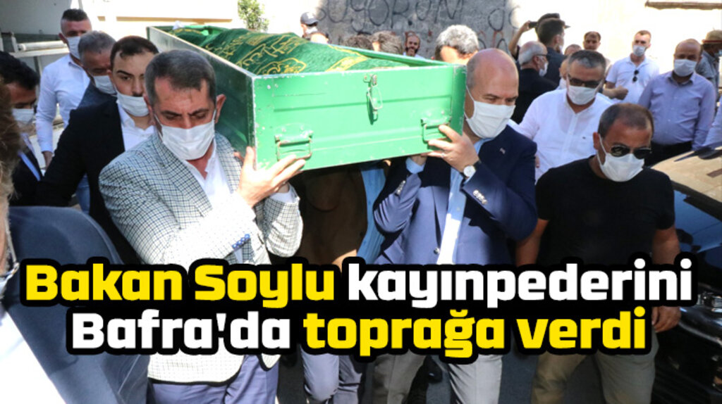 Süleyman Soylu vefat eden kayınpederi Metin Dinç'in cenazesini toprağa verdi