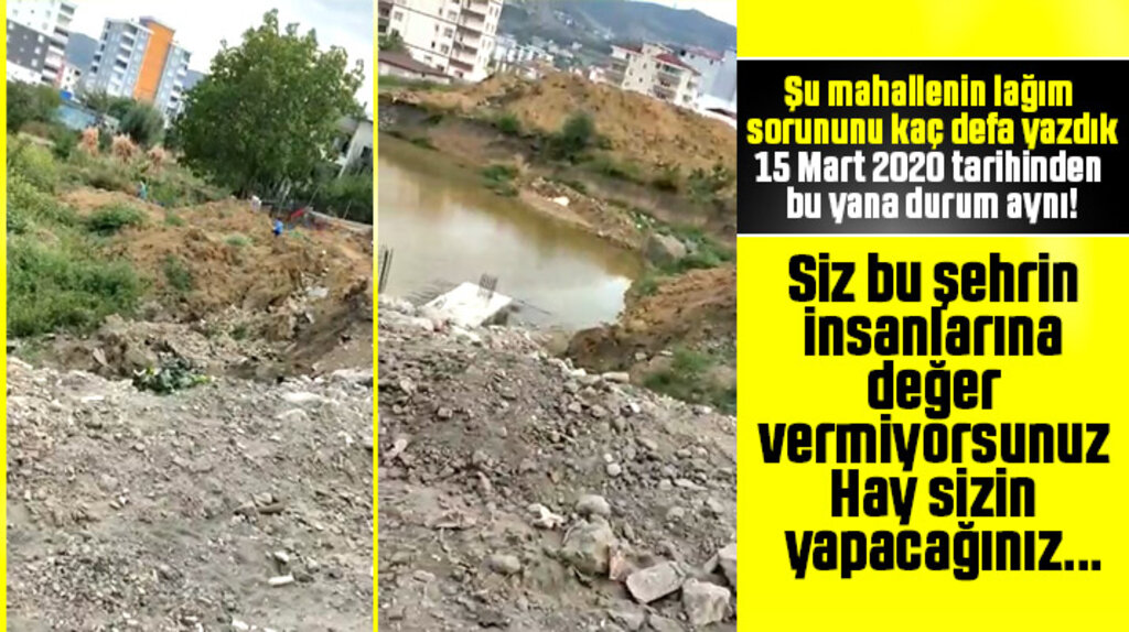 Samsun'da Kışla mahallesinde yaşanan lağım sorunu 7 aydır çözümlenemedi