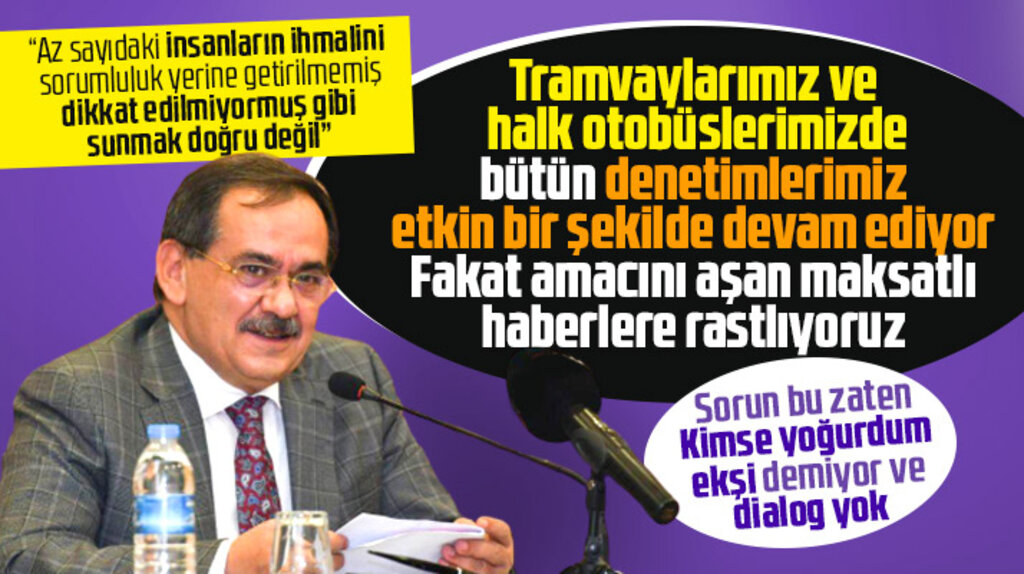 Mustafa Demir tramvay ve halk otobüsleri ile ilgili maksatlı haberler yapıldığını söyledi