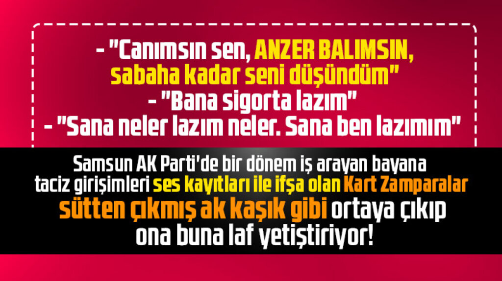 Samsun AK Parti'de bir dönem iş arayan bayanı taciz edenler sağa sola laf atıyor