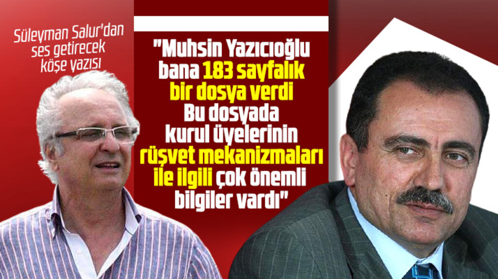 Süleyman Salur, Muhsin Yazıcıoğlu'nun kendisine verdiği 183 sayfalık dosyayı yazdı