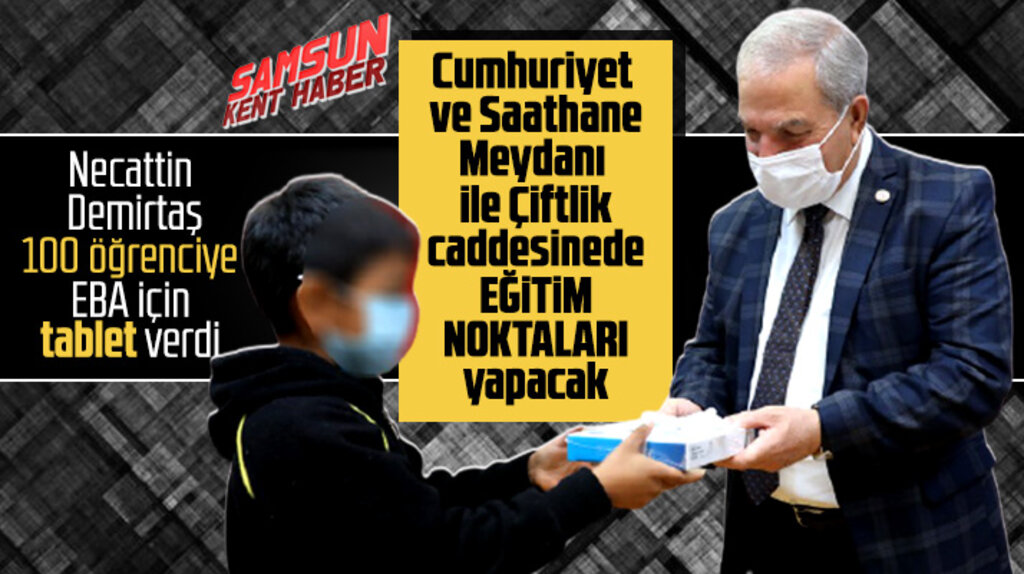 Necattin Demirtaş, Sınıf Tam Öğretmenim projesine 100 tablet ile destek verdi