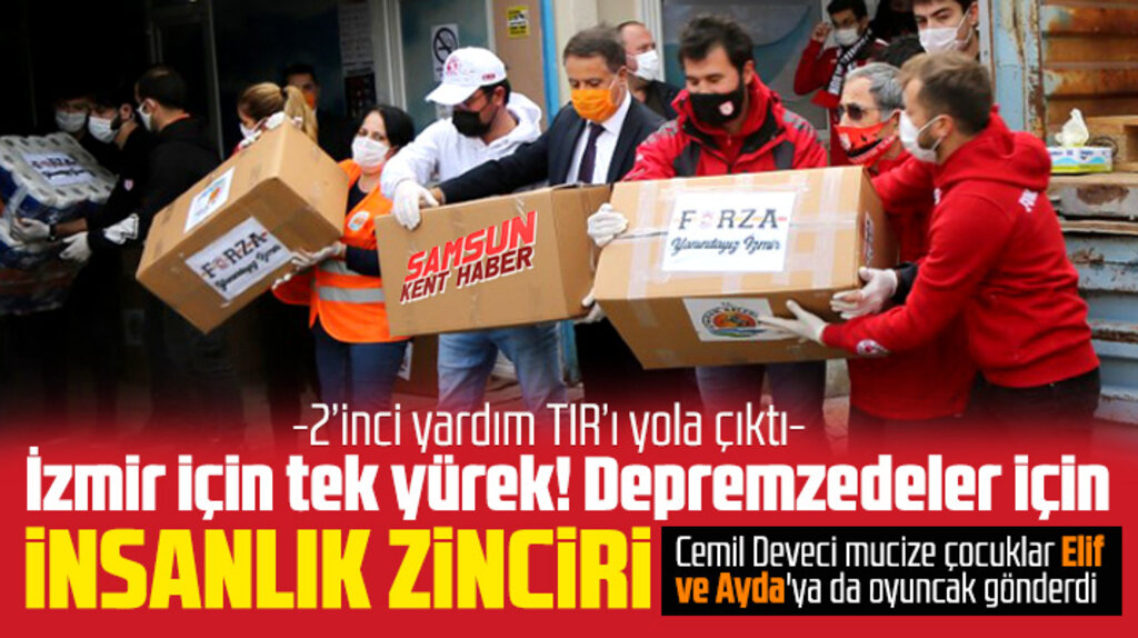 Atakum Belediyesi İzmir için tek yürek olup insanlık zinciri oluşturdu