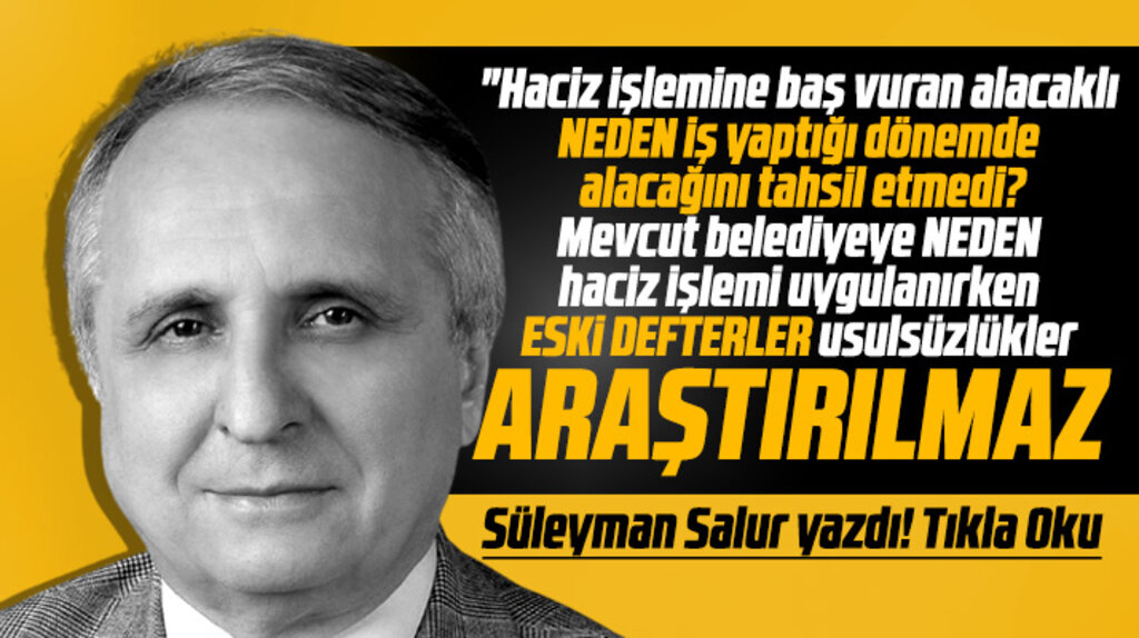 Süleyman Salur Atakum Belediyesi'ndeki haciz olayını yazdı