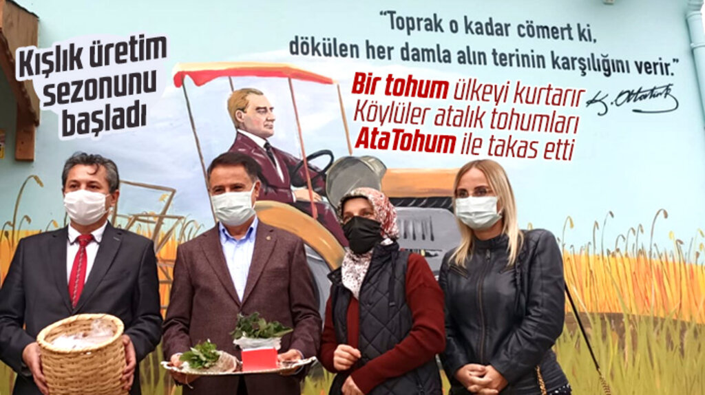 Atakum Belediyesinin kurduğu AtaTohum'da kışlık üretim sezonunu başladı