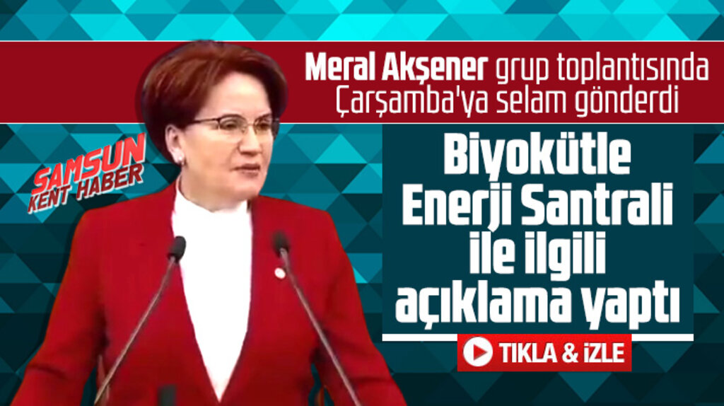 Meral Akşener grup toplantısında Çarşamba Biyokütle Santrali ile ilgili konuştu