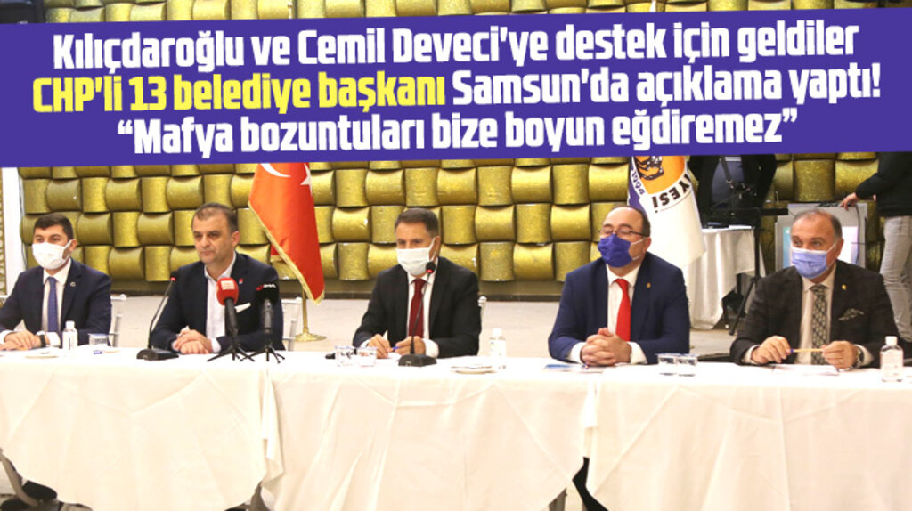 Samsun'a gelen Karadeniz'deki CHP'li başkanlardan Kılıçdaroğlu'na destek