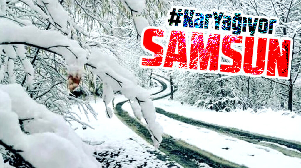 Samsun'a 2021 yılının ilk karı yağdı