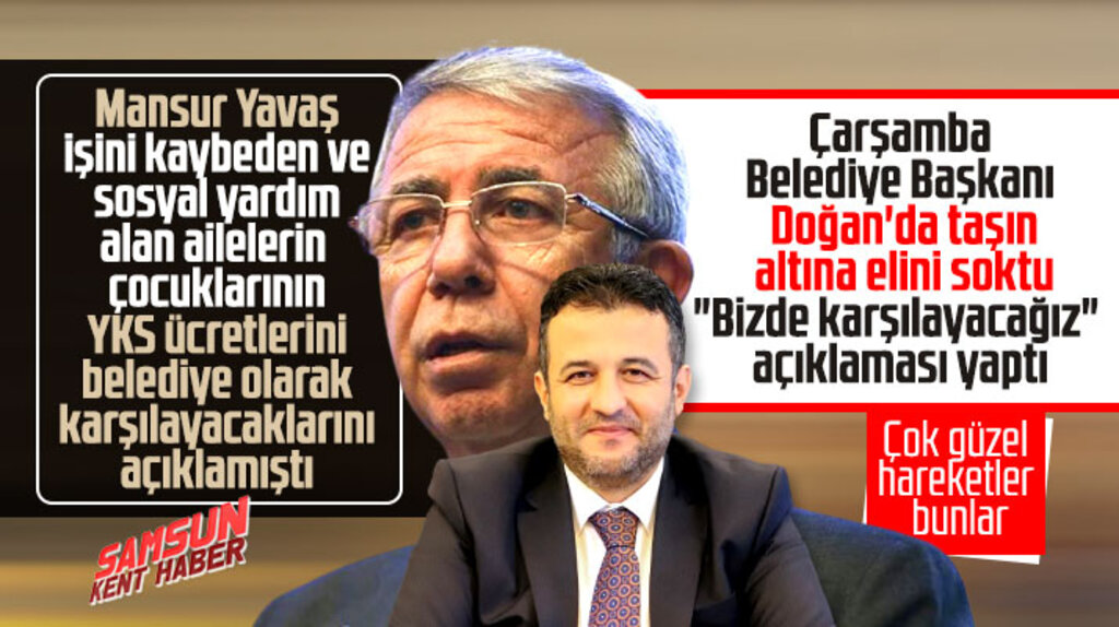 Çarşamba Belediyesi Başkanı Doğan açıkladı! YKS ücretlerini karşılayacağız