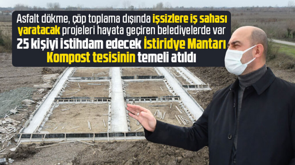 Samsun'un Terme ilçesinde İstiridye Mantarı Kompost tesisinin temeli atıldı