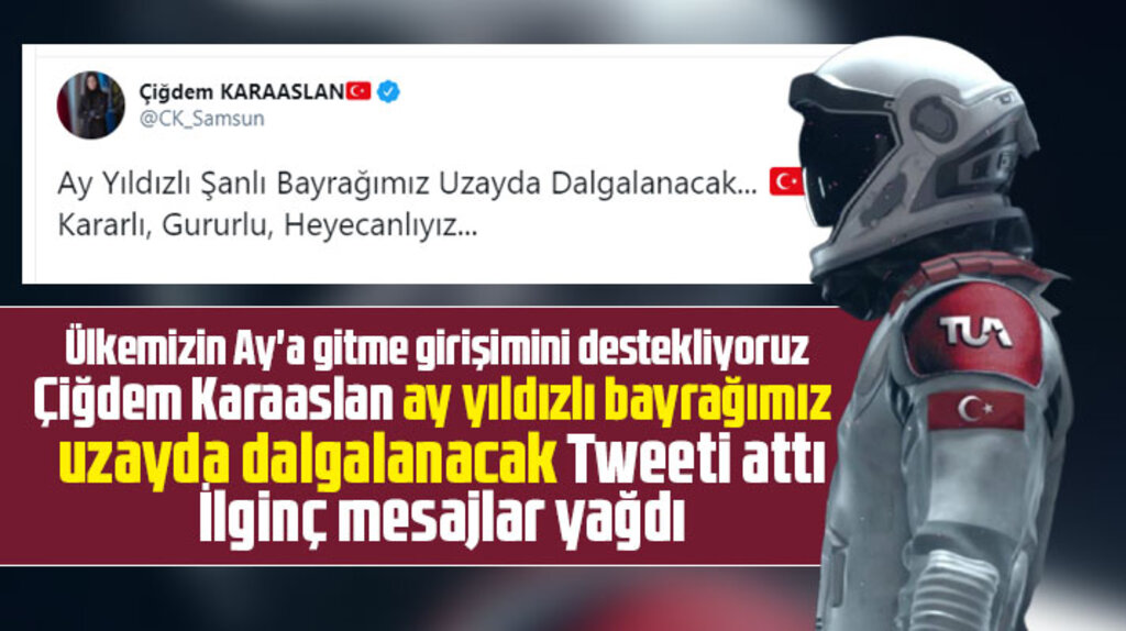 Çiğdem Karaaslan'ın uzay paylaşımına ilginç yorumlar geldi