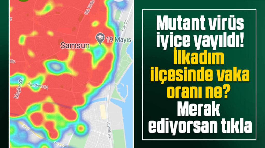 Samsun'da İlkadım ilçesinin KoronaVirüs vaka oranı açıklandı