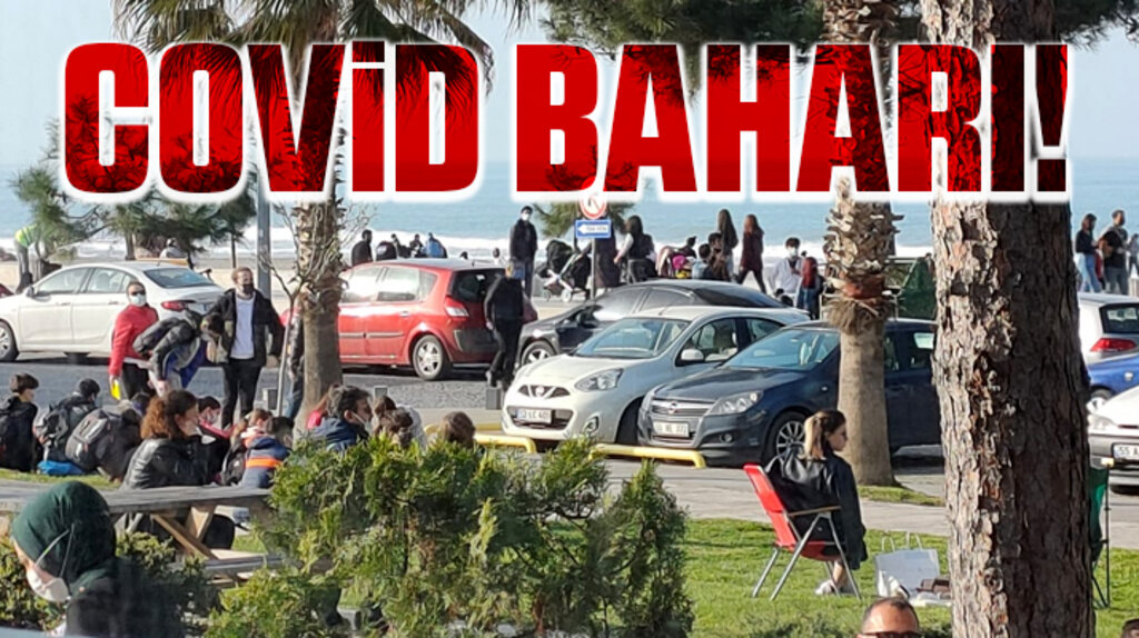 Samsun'da Atakum sahili tıklım tıklım oldu adeta Covid Baharı yaşandı