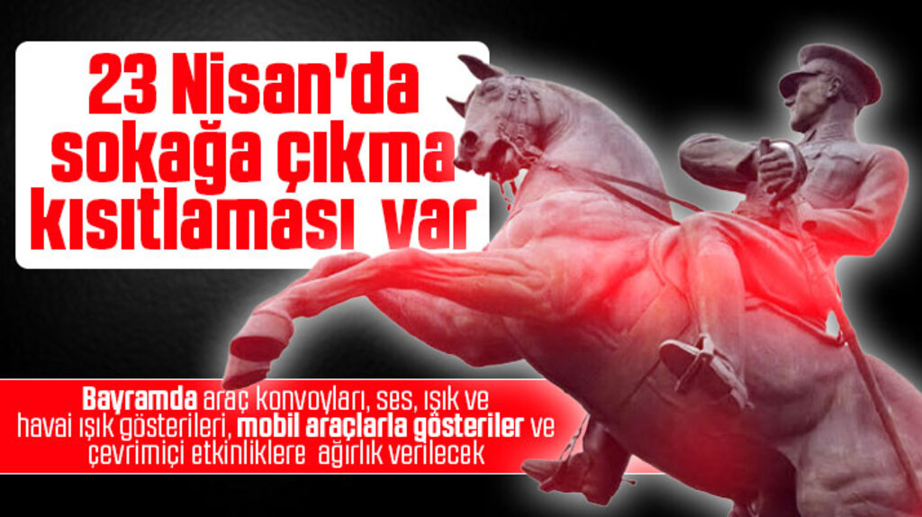 23 Nisan Ulusal Egemenlik Çocuk Bayramında sokağa çıkma yasağı var