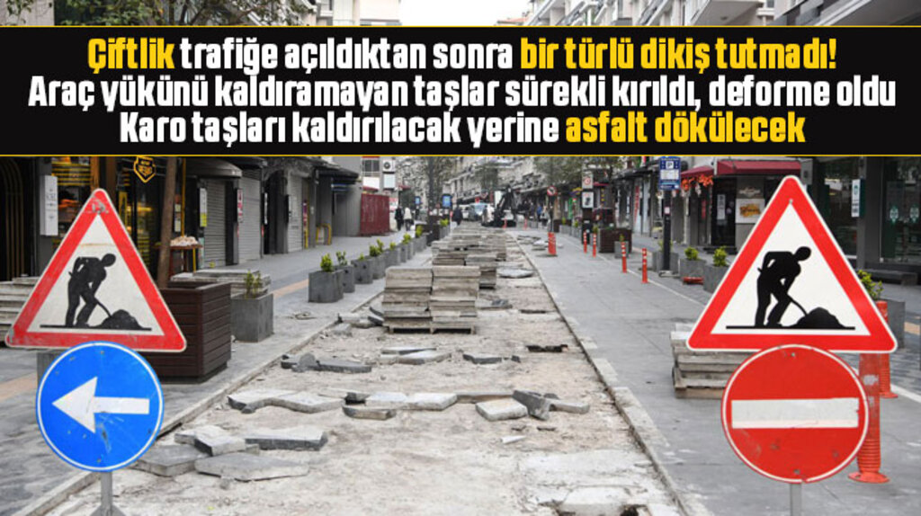 Samsun'da Çiftlik caddesi yine tadilata alındı! Bu sefer asfalt dökülecek